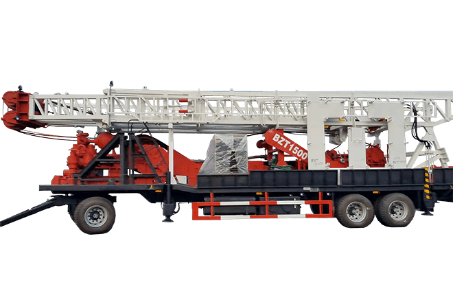 Truck mounted water well drilling rig